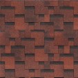 Гибкая черепица Shinglas коллекция Финская черепица Аккорд, красный м2