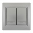 Выключатель двухклавишный Lezard Mira 701-1010(3030)-101
