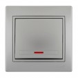 Выключатель одноклавишный с подсветкой Lezard Mira 701-1010(3030)-111