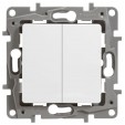 Выключатель двухклавишный Legrand Etika 672202(302)