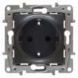 Розетка c заземлением Legrand Etika 672621 антрацит