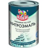 Нитроэмаль быстросохнущая глянцевая НЦ-132П Olecolor белая, 0,7 кг