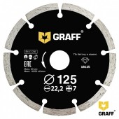Диск алмазный  по бетону и камню 125x7x2,2x22,23 мм GRAFF