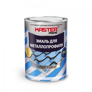 Эмаль для металлопрофиля серая RAL 7024 Farbitex Profi Master, 0,9 кг