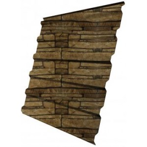 Лист профилированный структурированный С-20 0,45мм камень-песчаник GrandLine, м2