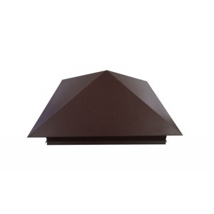 Колпак на кирпичные столбы 390мм х 390мм RAL8017 GrandLine, шт