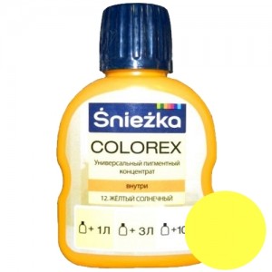 Краситель Sniezka Colorex №12 желтый солнечный, 100 мл