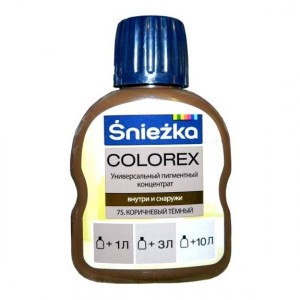 Краситель Sniezka Colorex №75 коричневый темный, 100 мл