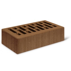 Кирпич лицевой пустотелый Строма 1НФ терракотовый бархат, шт