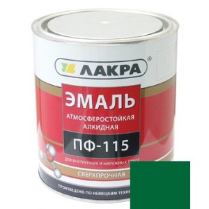 Эмаль ПФ-115 Лакра глянцевая зеленая, 0,9 кг Эмаль ПФ-115 Лакра глянцевая зеленая, 0,9 кг