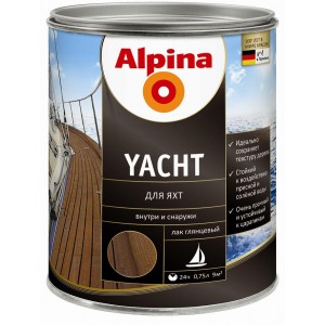 Лак яхтный Alpina Yachtlack глянцевый 0,75 л Лак яхтный Alpina Yachtlack глянцевый 0,75 л