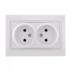 Розетка без заземления двойная керамика Lezard Mira 701-0202(0303)-128 Розетка без заземления двойная керамика Lezard Mira 701-0202(0303)-128