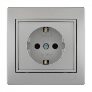 Розетка с заземлением керамика Lezard Mira 701-1010(3030)-122