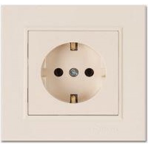 Розетка с/з Makel Karea 56010008 крем