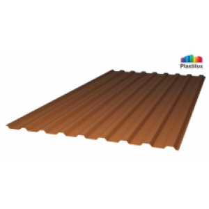 Профилированный поликарбонат МП-20 0,8 мм, бронзовый