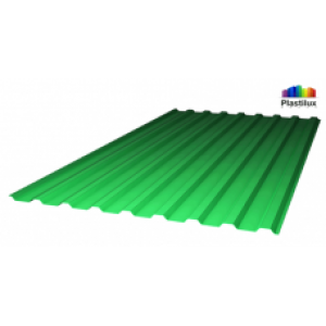 Профилированный поликарбонат МП-20 0,8 мм, зеленый