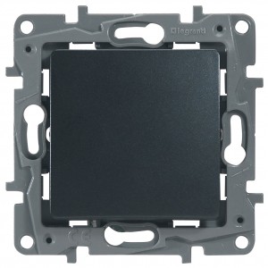 Выключатель одноклавишный Legrand Etika 672611 антрацит