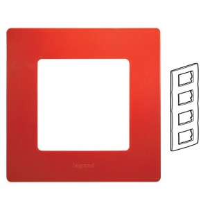 Рамка 4 поста Legrand Etika цветная