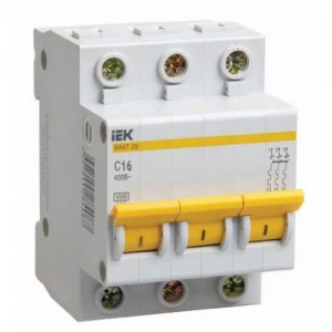 Выключатель автоматический IEK ВА47-29 3p 16А 4,5кА