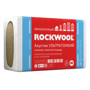 Вата минеральная в плитах 27 мм Rockwool Акустик Ультратонкий 7,2 м2