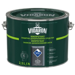 Пропитка для дерева Vidaron Impregnat V16 серый антрацит, 2,5 л